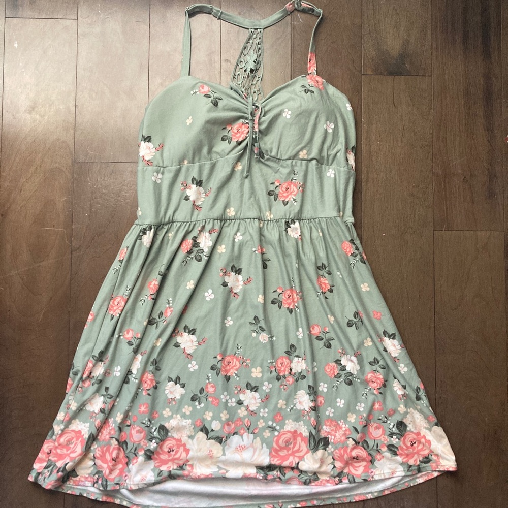 No Boundaries XL Green Flower Skirt